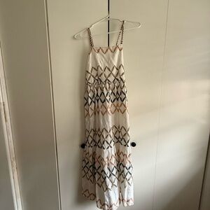 Falabella Elegant Linen Maxi Dress